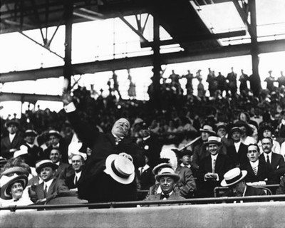 27th US President WILLIAM H TAFT Glossy 8x10 Photo 1910 First Pitch ...