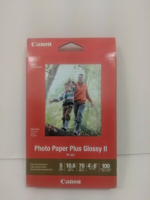 Canon Inkjet Photo Paper Plus Glossy II PP-301 100 sheets/pack 4''x6''