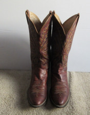 Justin 1560 Men's Chesnut Marbled Deerlite Leather Western Boots Size 10 1/2 D