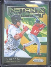 2019 Panini Prizm Baseball Instant Impact Gold Prizm #II-7 Juan Soto No 2 of 10