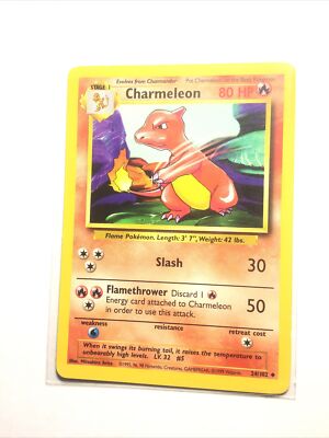 CHARMELEON - 24/102 - Base Set - Pokemon Card - LP