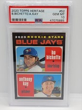 2020 Topps Heritage - Bo Bichette / Anthony Kay - Dual Rookie Card - PSA 10