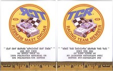 1980 Ideal TCR Racing Team Member IRON ON PATCH Rare Factory Give Away Promo A 