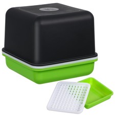 Nursery Pot Plastic Planting Tray Hydroponic Pot with Lid for Plant Growth