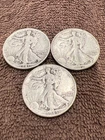 (3) Walking Liberty Half Dollars 1941-P, 1942-P, 1943-P. No Reserve/ 3 Day Auct