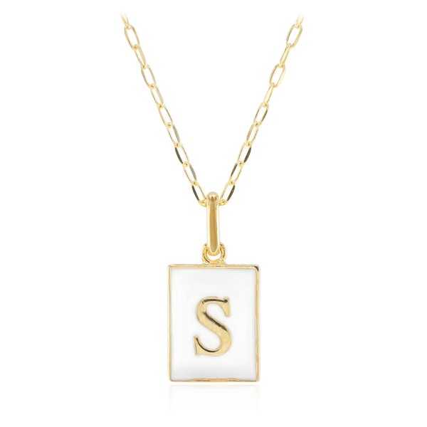 Cavill Damen Silberkette Mit Buchstaben AnhäNger 925 Sterling Vergoldet-image