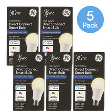 GE Cync Soft White Direct Connect LED A19 Smart Bulb 5 Pack New