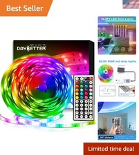 Flexible 32.8ft Color Changing Led Strip Lighting Kit - Enhances Indoor Ambiance