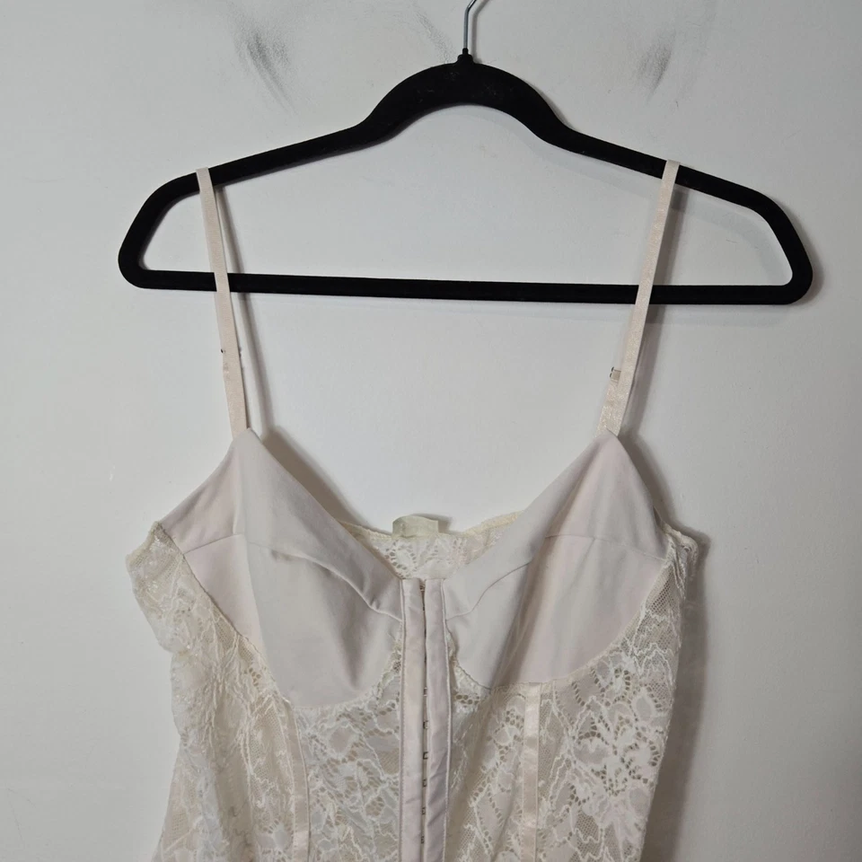 NUEVO Free People Intimately Talla XL Encaje Noche Ritmo Malla Corsé Body Crema Foto 4 de 4