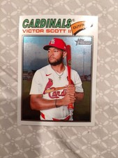 2026 Topps Heritage Chrome White 318 Victor Scott II, St. Louis Cardinals