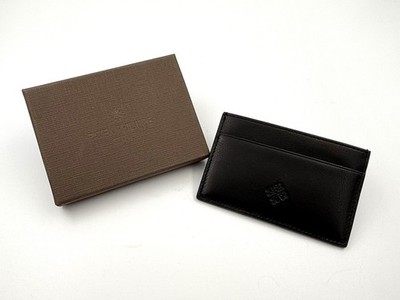 Original Patek Philippe Black Leather Elegant Men's Card Holder Excellent Quality New