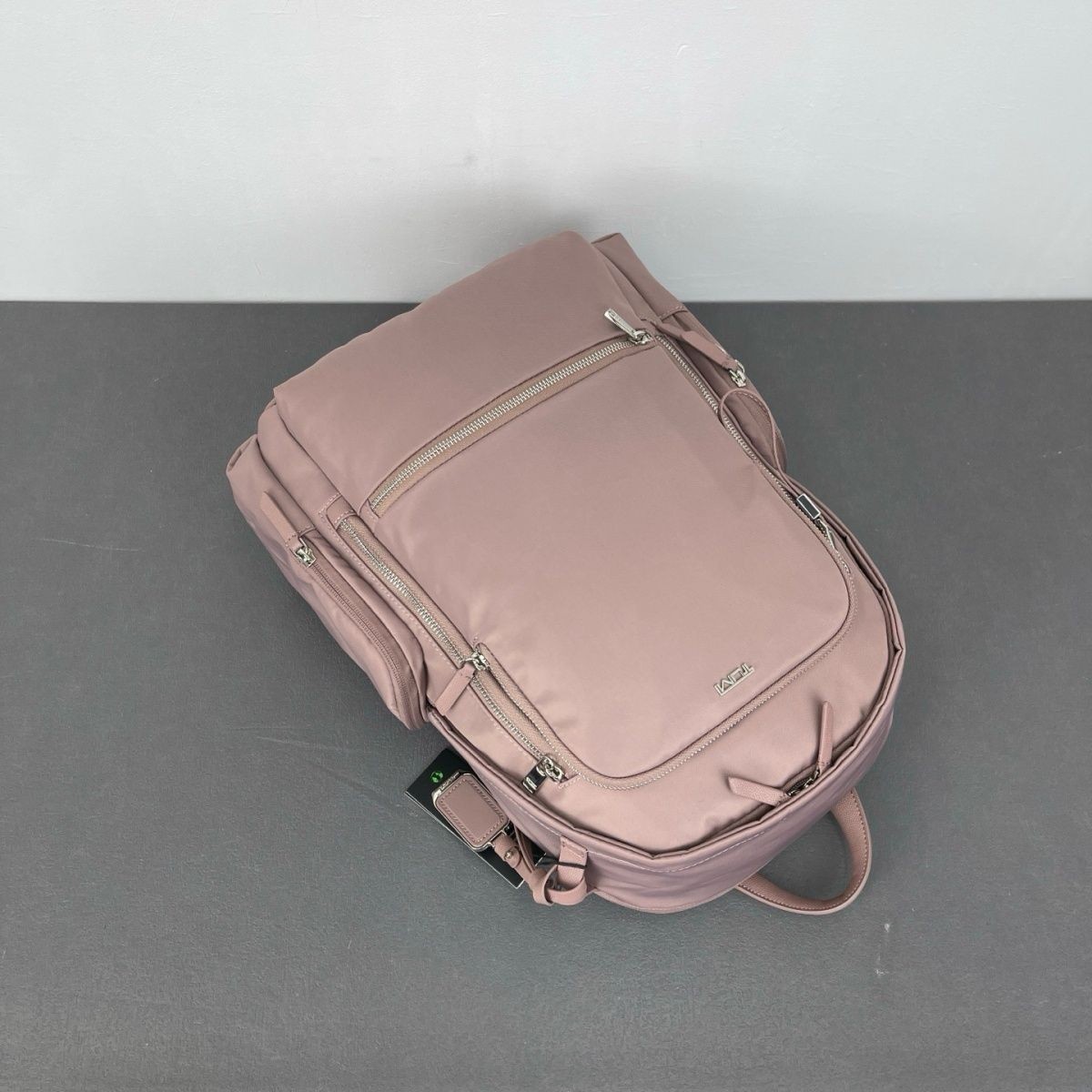 TUMI Voyageur Celina Backpack Pink Travel Business Silver Zip