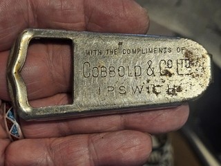 Vintage Steel Bottle Opener Cobbold & Co Ipswich