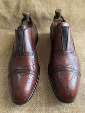 PRADA Mens Burgundy Leather Slip On Shoes Size UK 8.5 || US 9.5