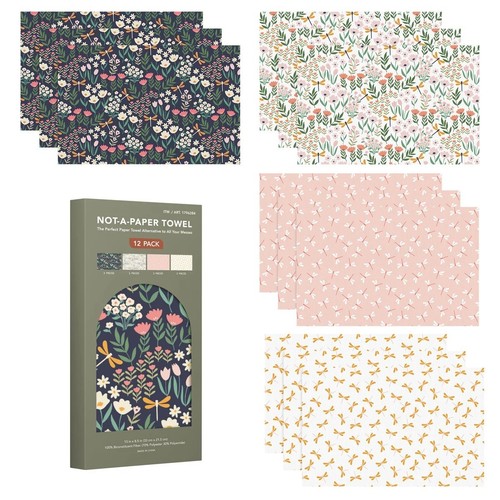 Not-A-Paper Towel - Reusable Paper Towels - 12 Pack | Napkins Cloth Washable