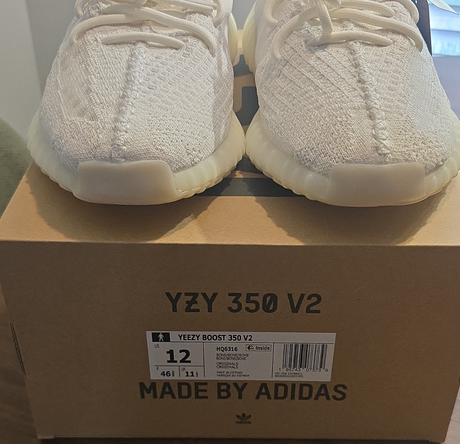 shoes men adidas Yeezy Boost 350 V2 Bone sneaker low HQ6316 