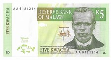 Malawi 5 Kwacha P 36a 1997 UNC  P 36 a