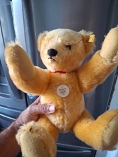 Steiff "GROWLER" 1909 Replica Gold Teddy Bear, 0165/38, 14   Org. Box  Tags.