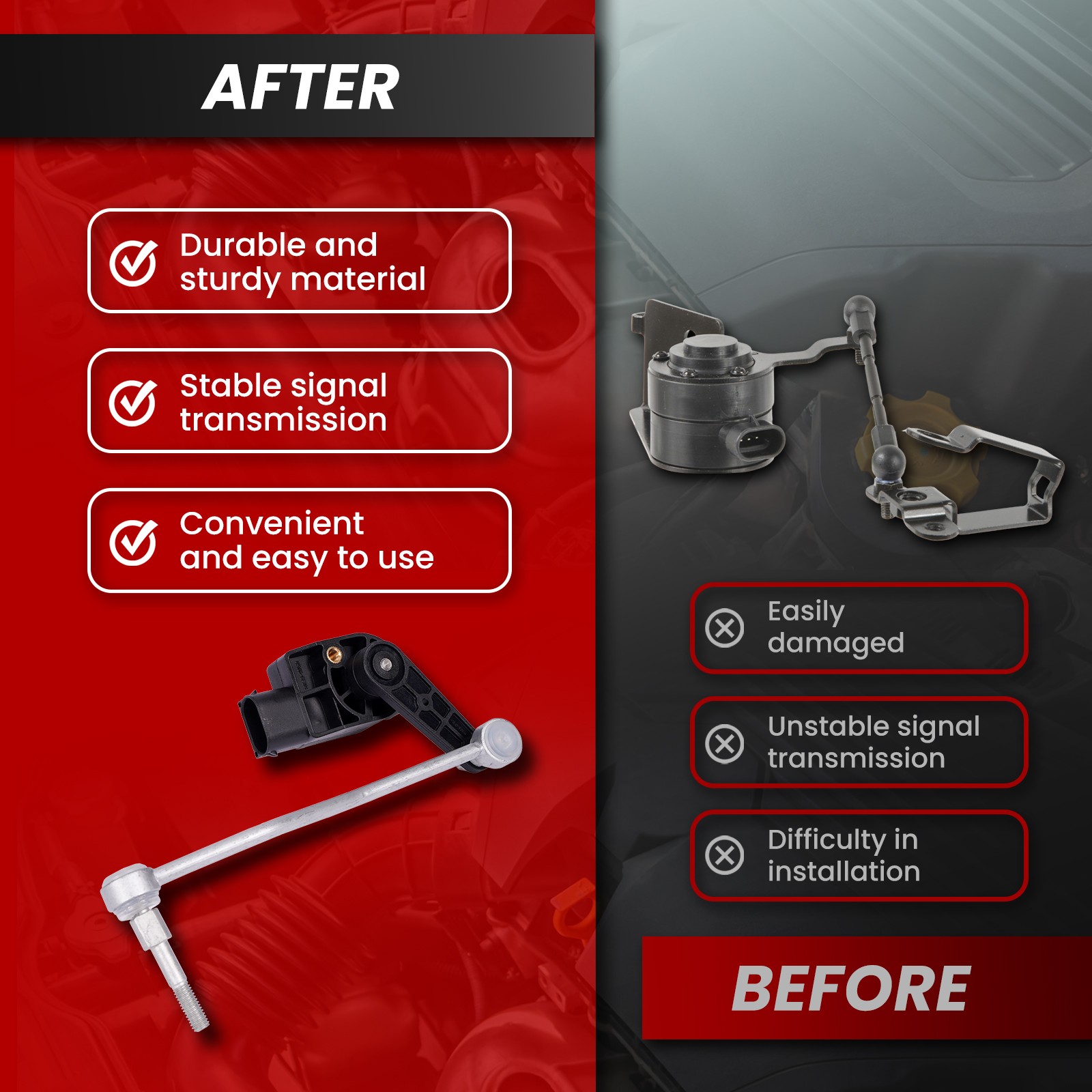 Front & Rear Ride Height Level Sensor for Audi A8 Quattro S8 Bentley Continental