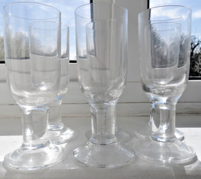 Dartington Glas Imbiber sechs Sherrygläser 14cm hoch 80er Jahre.