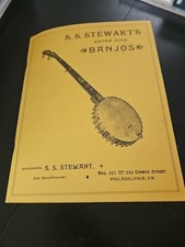 S.S. Stewart Extra Fine Banjos Vintage Catalog Reprint circa 1896 in 1973