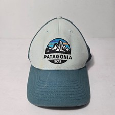 Patagonia Baseball Trucker Cap Hat Adult Snapback Strap Green White Cotton Poly