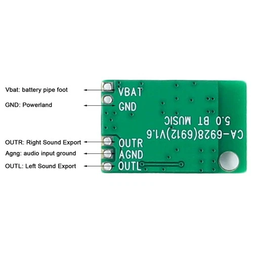 CA-6928 DC 3.3V-6V Small -compatible Audio Module Green Blue Board