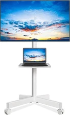 Mobile TV Stand for 23-60 Inch LCD LED Flat/Curved Panel Screen TVs up to 88 lbs