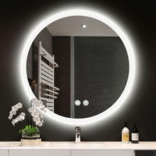 Specchio da Parete Bagno Rotondo 60-70cm Specchio con Illuminazione LED | Interruttore Touch