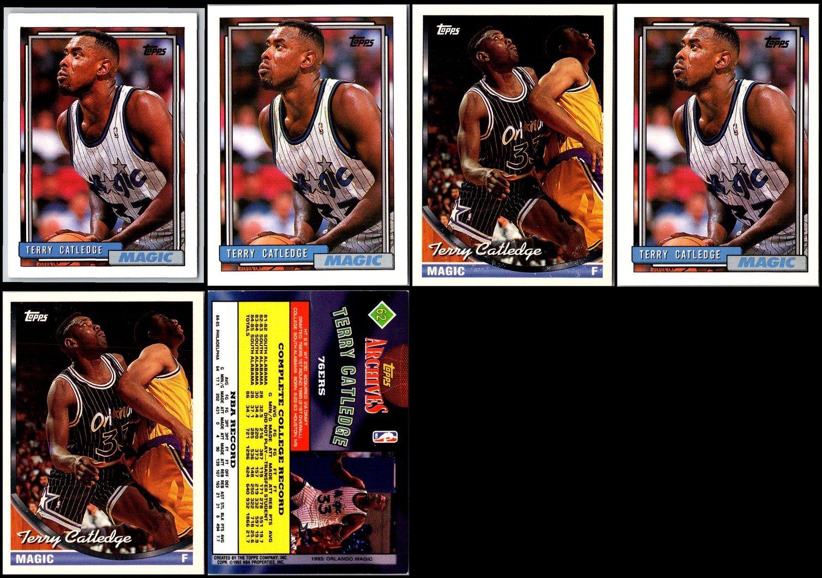 Topps Terry Catledge (6) Card Lot - FREE SHIPPING