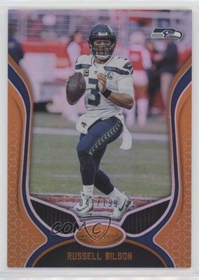 2019 Certified Mirror Orange 41/199 Russell Wilson #98 eq1