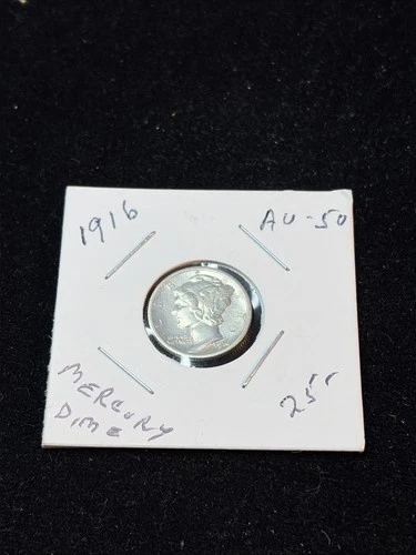 1916 Mercury Dime AU About Uncirculated Details