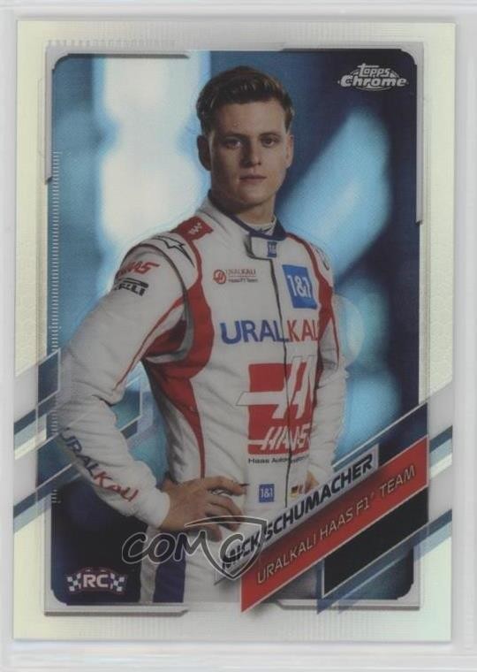 2021 Topps Chrome Formula 1 F1 Racers Refractor Mick Schumacher #17 5b1