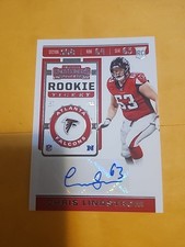 2019 Panini Contenders Football Card Chris Lindstrom Rookie Ticket Autograph...