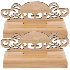 2 Pcs Folding Fan Display Base Handheld Decorative Rustic Holder