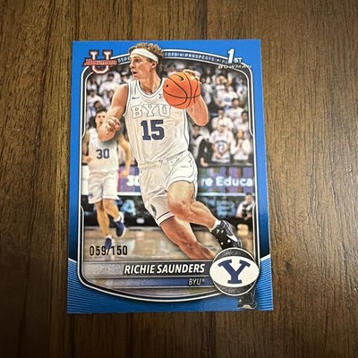 2025-26 Bowman Basketball  Blue Richie Saunders /150 BYU #BPP-66