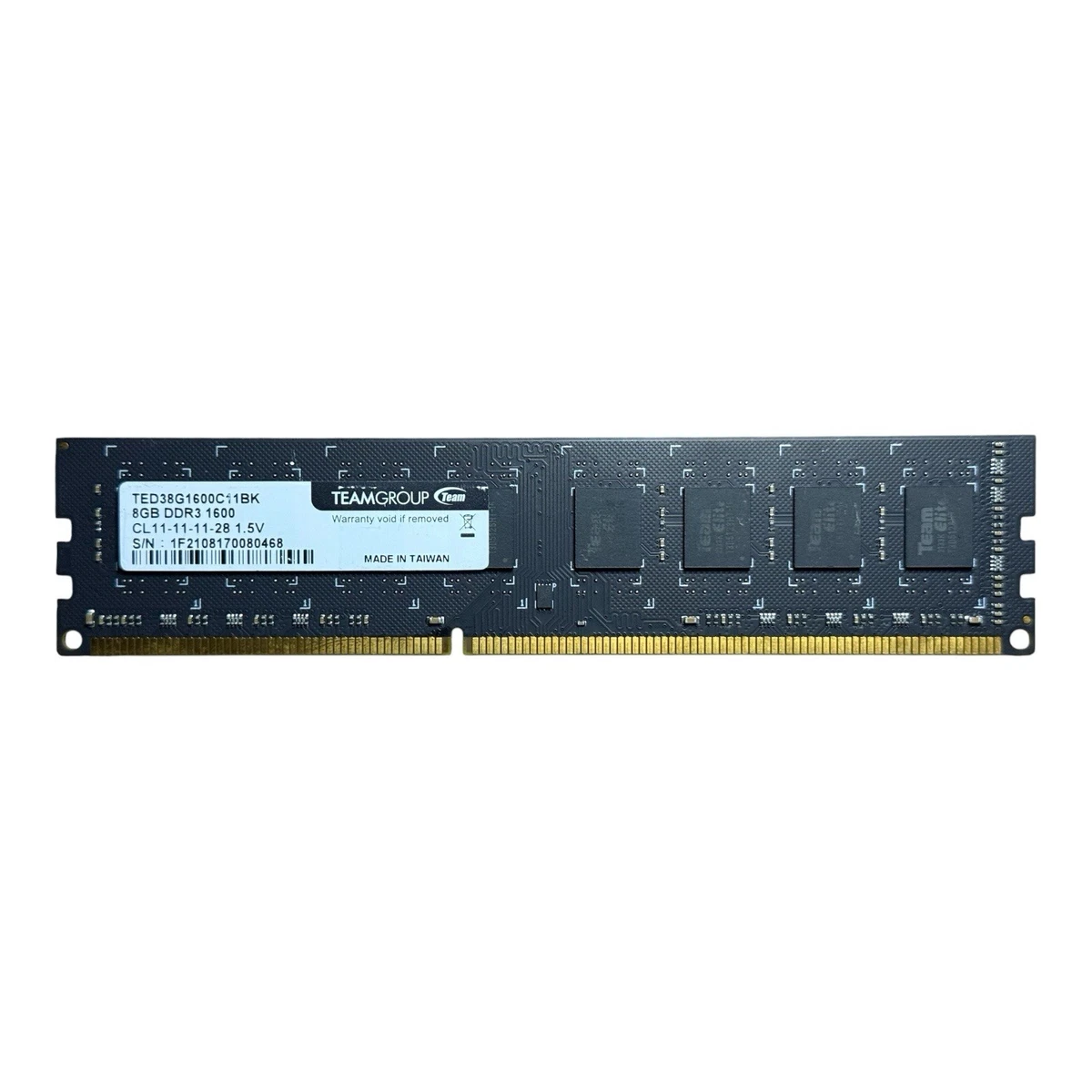 Team Group PC3-12800 (DDR3-1600) 8 GB Computer Memory (RAM) for