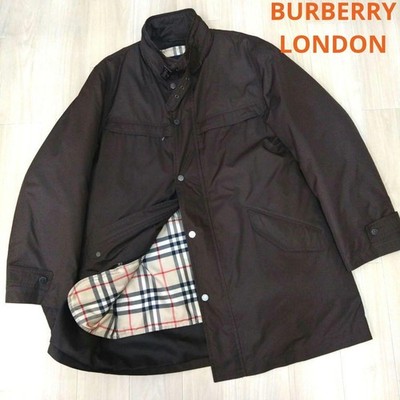BURBERRY LONDON Down Liner Coat Jacket Nova Check Brown Size M Auth From Japan