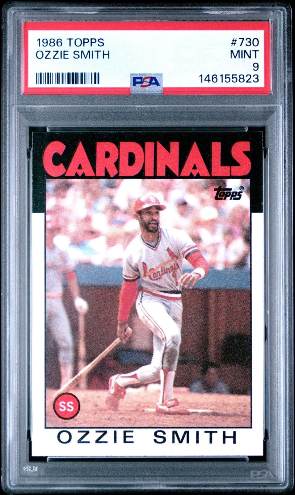 1986 Topps Ozzie Smith (HOF) #730 PSA 9 MINT (FRESH SLAB)!!!!