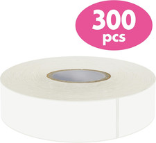 300 Removable Blank Food Labels, Water/Oil/Tear Resistant with Perforation Line