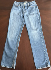 Good American Jeans Womens Straight Light Was...
