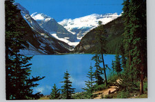 Lake Louise and Victoria Glacier Canadian Rockies Postcard 1989