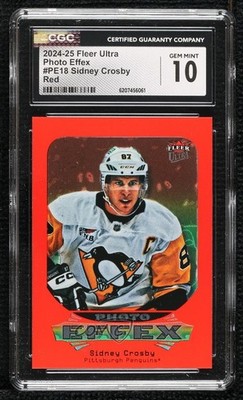 2024-25 Fleer Ultra Photo Effex Red 16/99 Sidney Crosby CGC 10 Gem Mint 0nq6