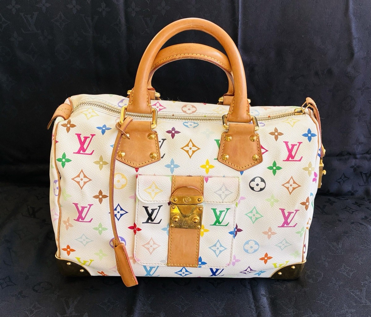Louis Vuitton Multicolore Speedy 30 Takashi Murakami White Fashion