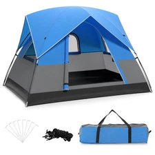 Camping Tent for 2-3 People Waterproof & Windproof Family Dome Tent w/ Rainfly