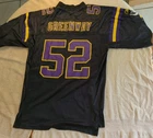 Chad Greenway #52 明尼苏达维京人队锐步黑色 NFL 足球球衣 尺寸 M