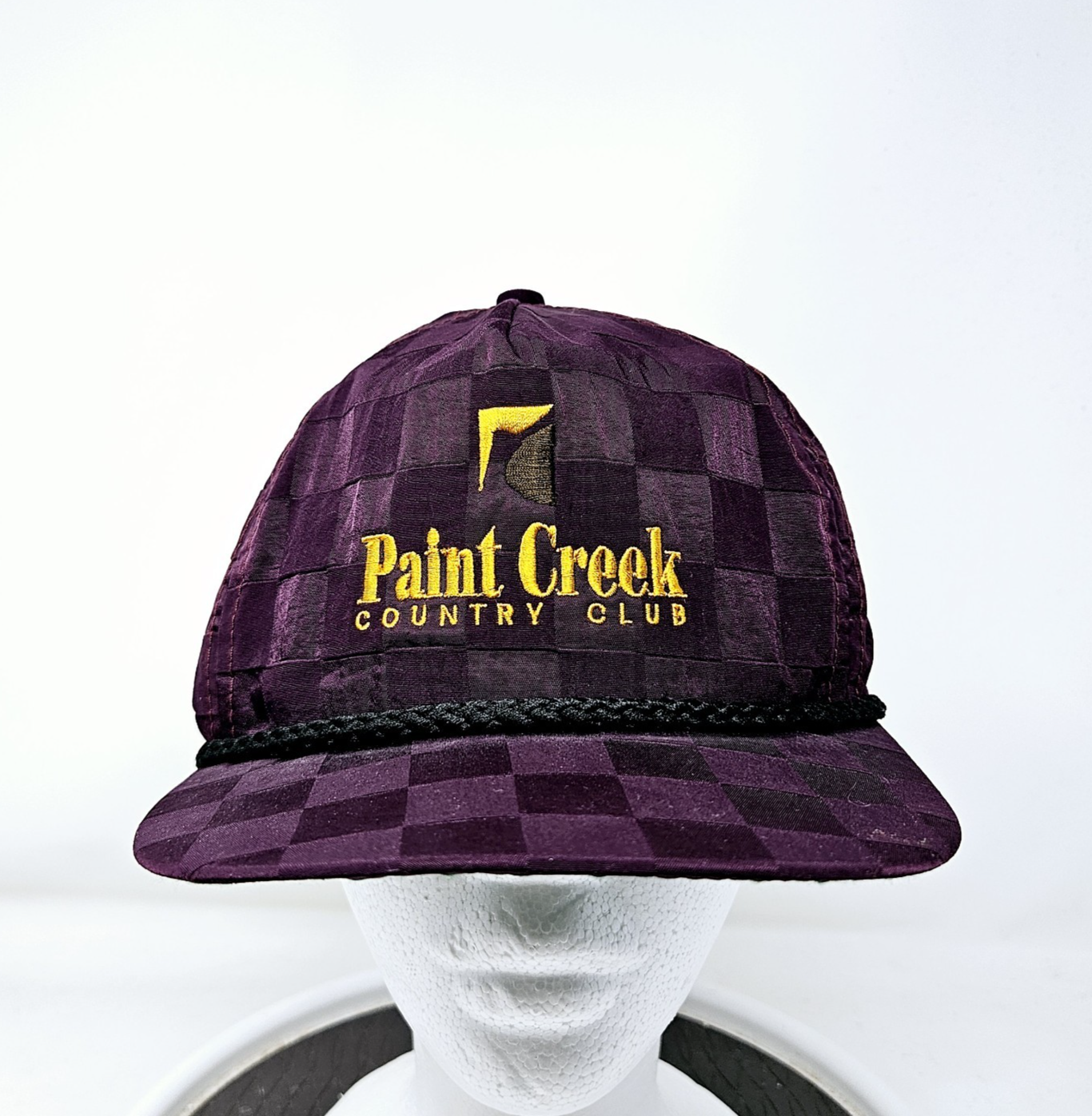 VINTAGE 80s 90s Paint Creek Country Club Made In USA Adjustable Golf Hat