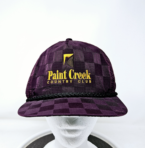 Cappello da golf regolabile vintage anni 80 90 Paint Creek Country Club made in USA - Foto 1 di 7