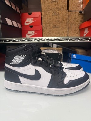 Nike Men's Air Jordan 1 High Golf Shoes Black White DQ0660-101 | eBay