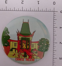 GRAUMAN'S CHINESE THEATER pinback button 3" round Los Angeles California movie
